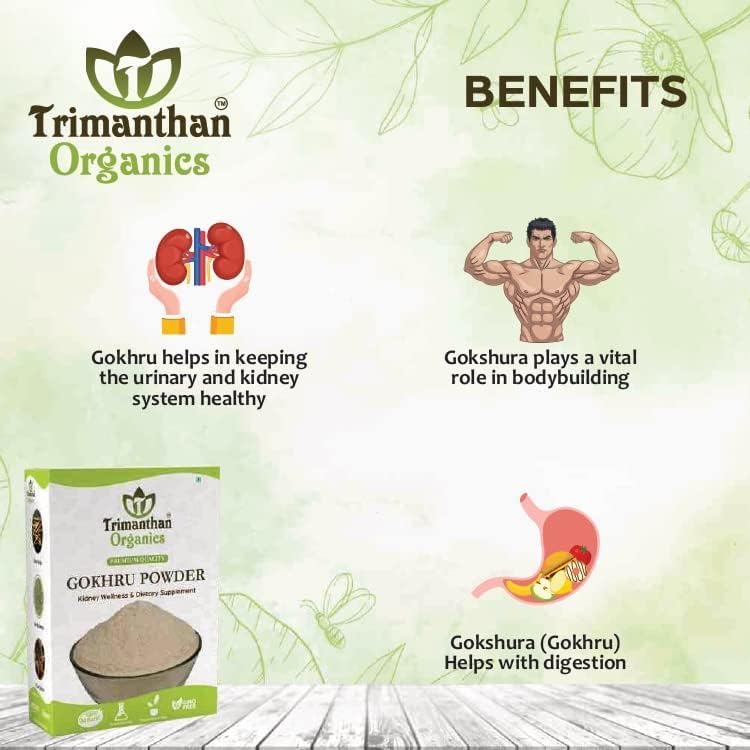 Generic Senta Organics Pure Gokhru Powder/Tribulus Terrestris Powder/Gokshura Powder, 3.53 oz