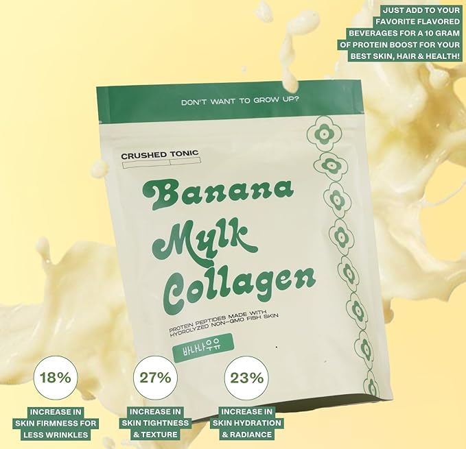 Crushed Tonic Korean Beauty Collagen Powder Banana Milk, 5.29 Ounce