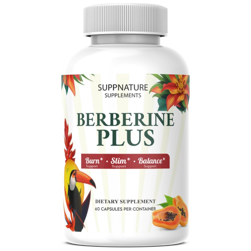 SuppNature Berberine Plus Supplement 1200mg Capsules, 60 Count