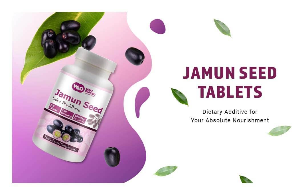 WAY 4 ORGANIC W4O Jamun Seed Tablets - 1 Pack