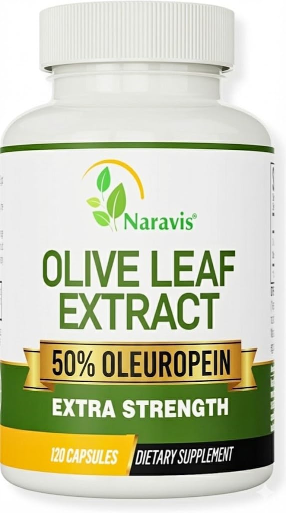 Naravis Olive Leaf Extract 50% Oleuropein Immune Support Capsules 120