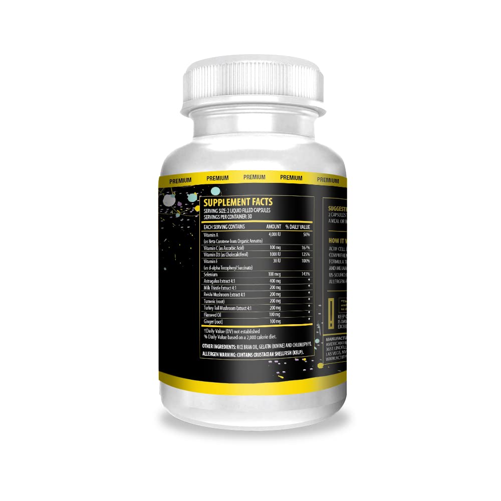 ACTIF Cell Division Support - Maximum Strength with 10+ Factors Capsules 112