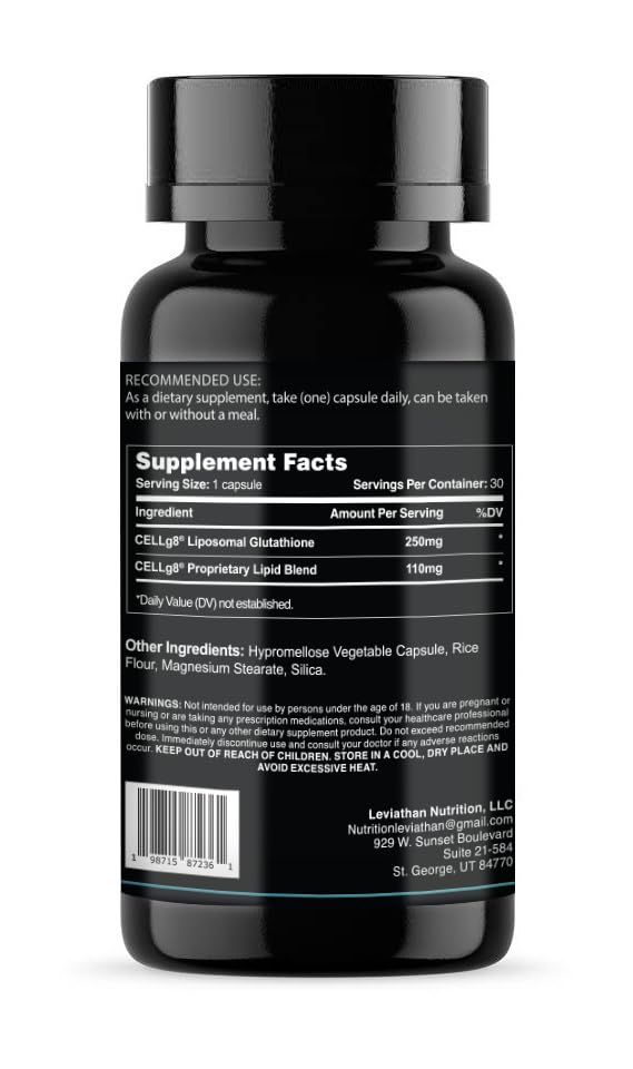 Leviathan Nutrition Liposomal Glutathione Capsules, 30 Count