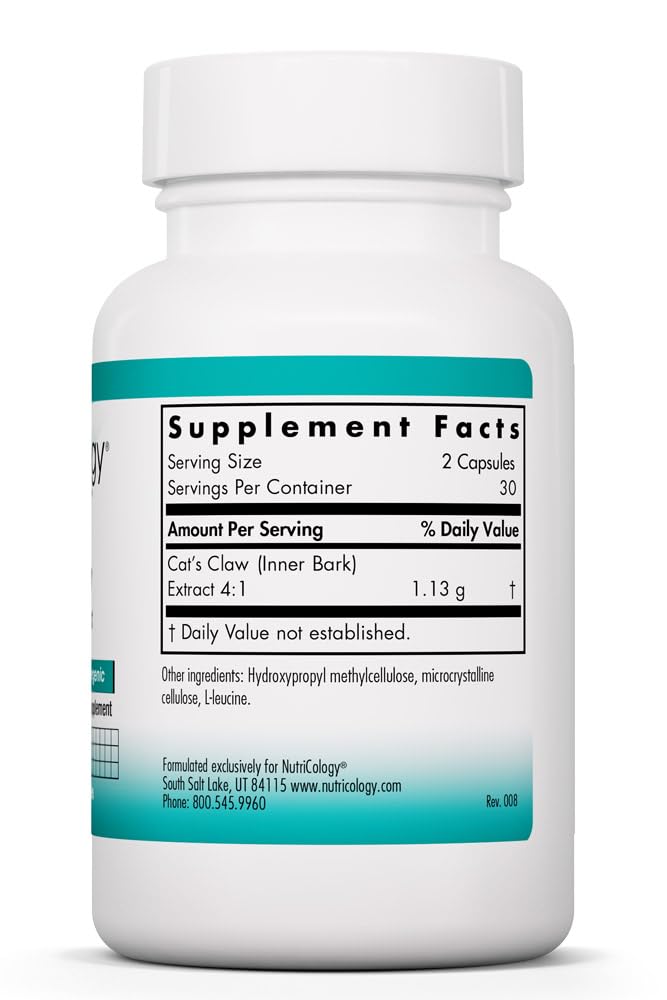 Allergy Research Group NutriCology Cat's Claw Inner Bark Extract Capsule 60 Capsules