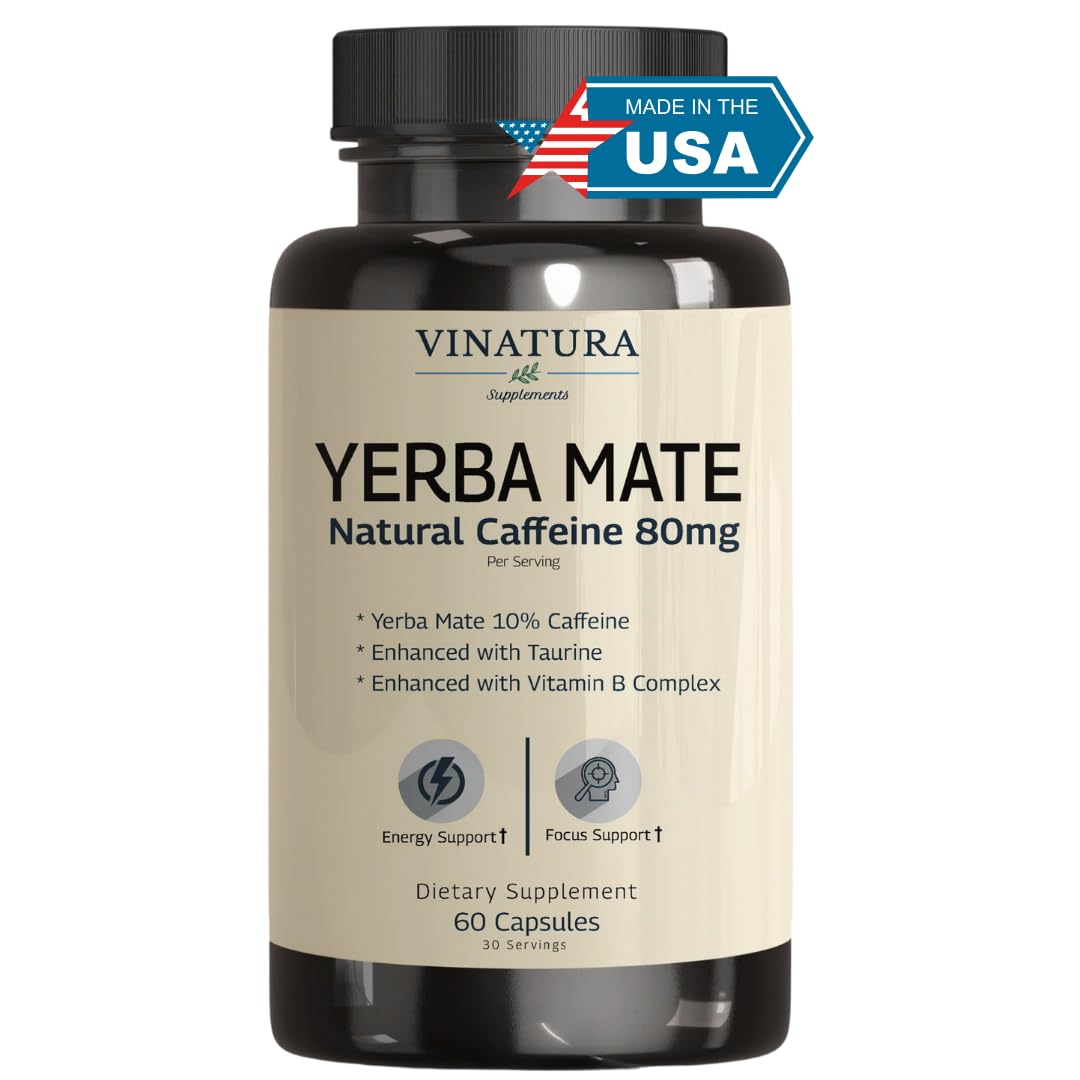 VINATURA Yerba Mate 1400mg Capsule, 60 Count