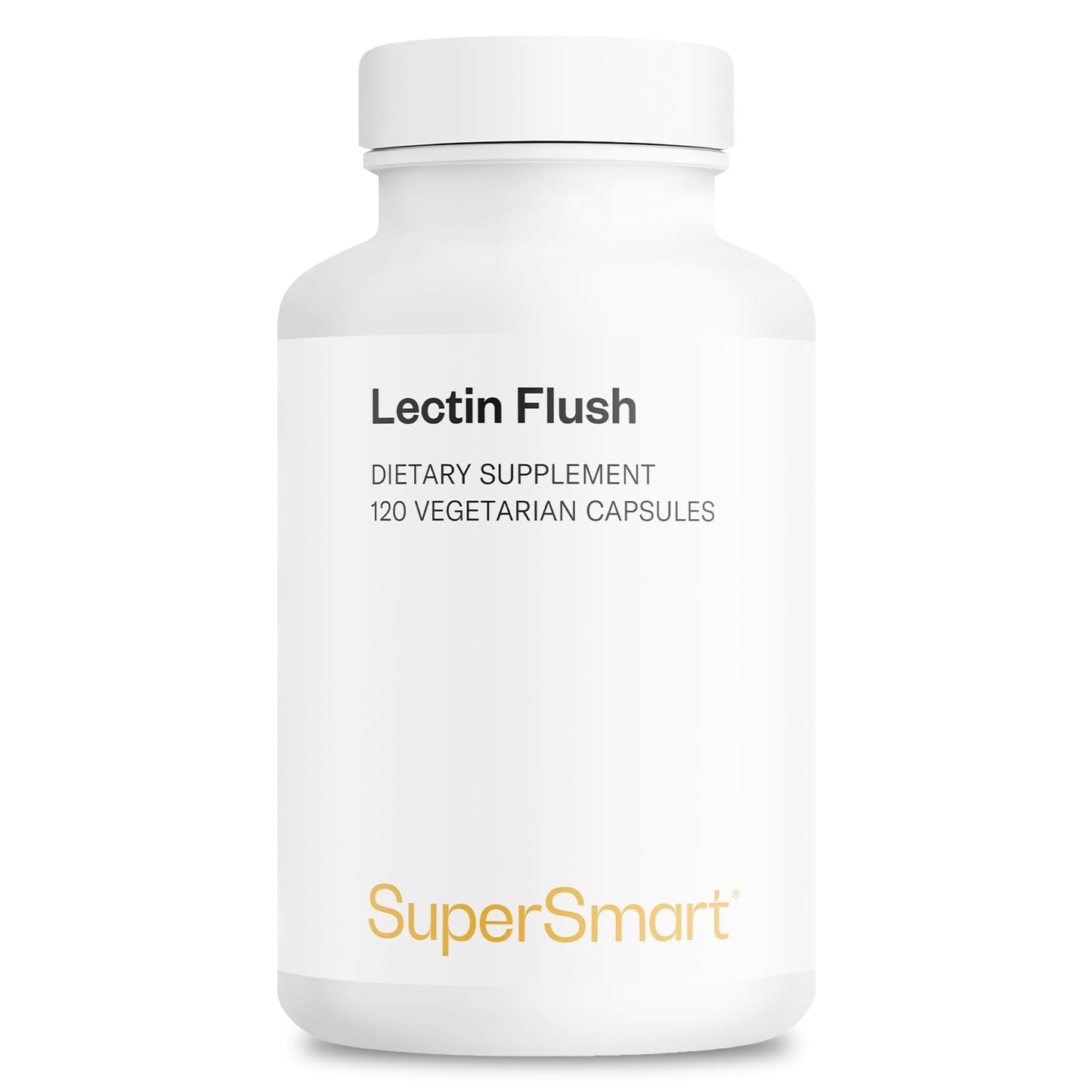 Supersmart Lectin Flush - Lectin Blocker Shield Supplement - Digestive Support & Detox - Intolerances & Food Allergies - Intestinal Health 120 Capsules
