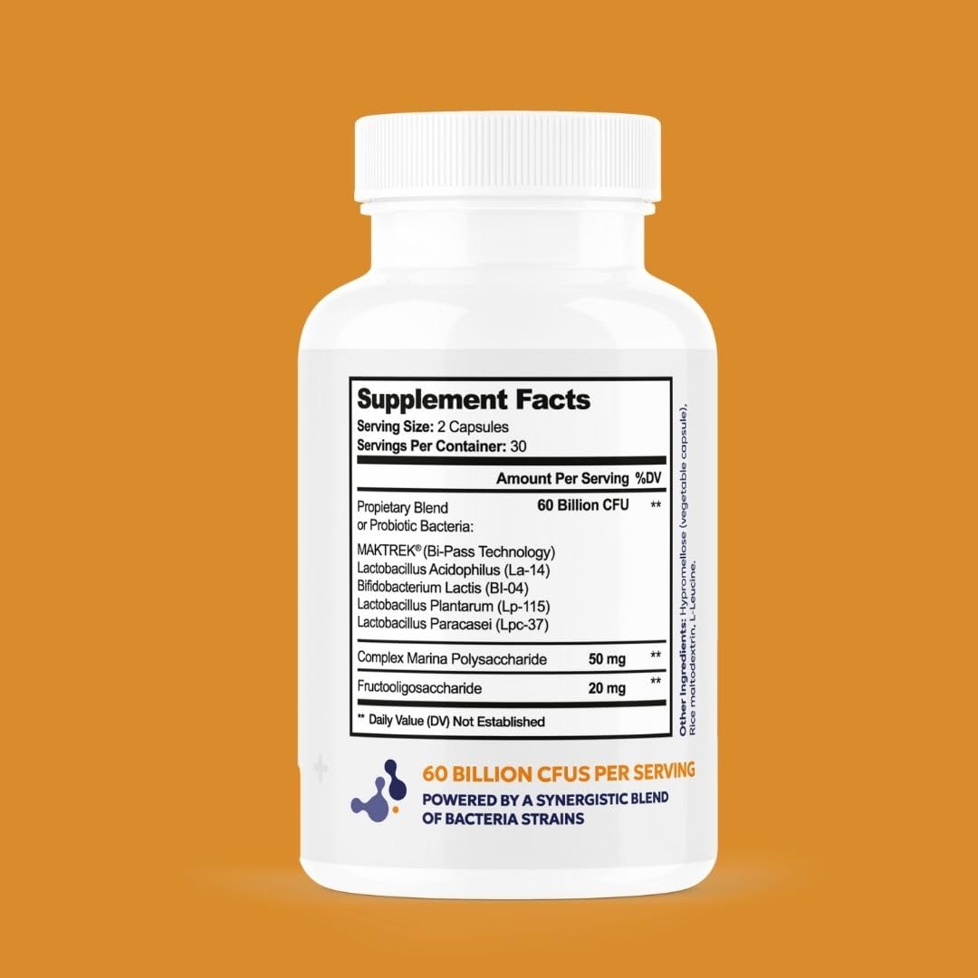 Visible Science Probiotic Formula Probiotic Strains Gut Digestive & Immune Health Support 60 Billion CFU Capsules 60