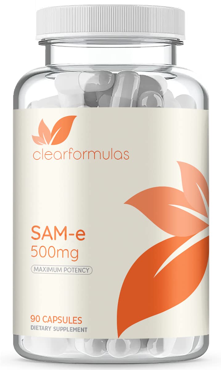 Clear Formulas SAMe 500mg S-Adenosyl-L-Methionine Capsule, 90 Count