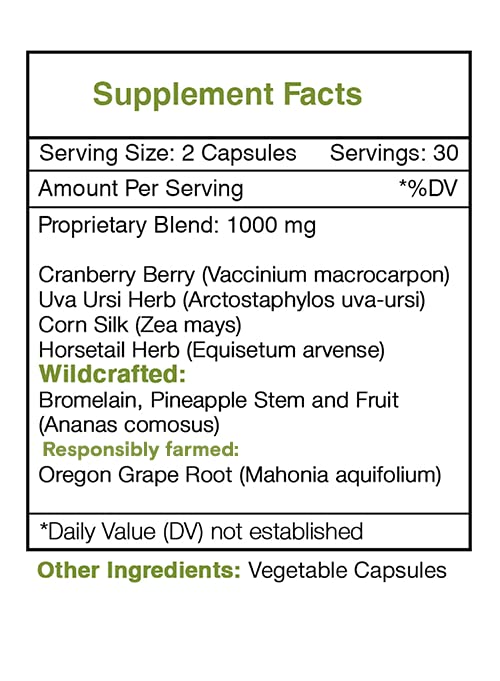 Secrets of the Tribe UTI Secret Urinary Tract Formula Herbal Supplement Blend Capsules 60 Count
