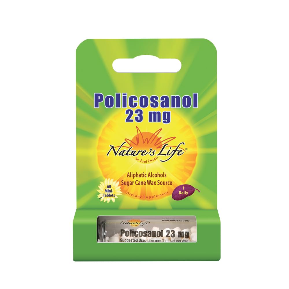 Nature's Life Policosanol 23mg Tablet, 60 Count
