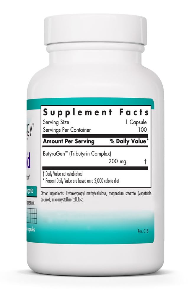 Allergy Research Group NutriCology ButyrAid Colon Lining Nutrition Capsules, 100 Count