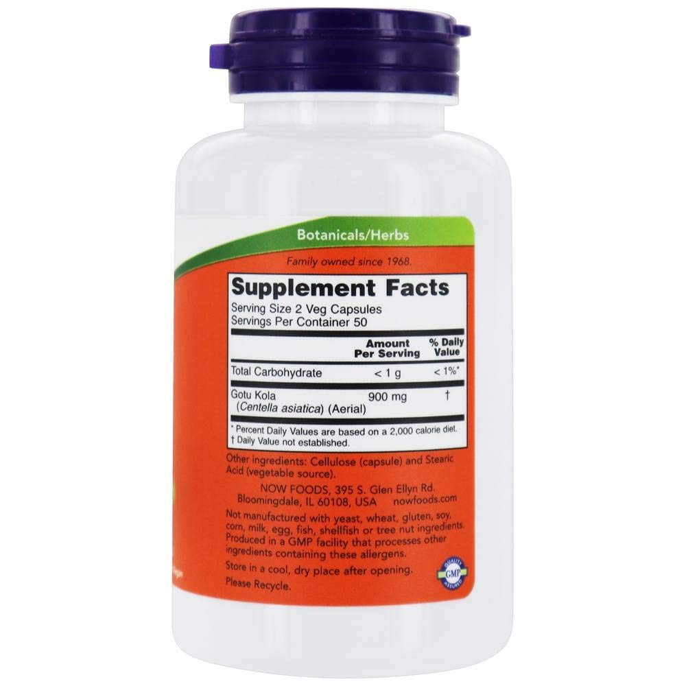 NOW Foods Gotu Kola 100 Capsules