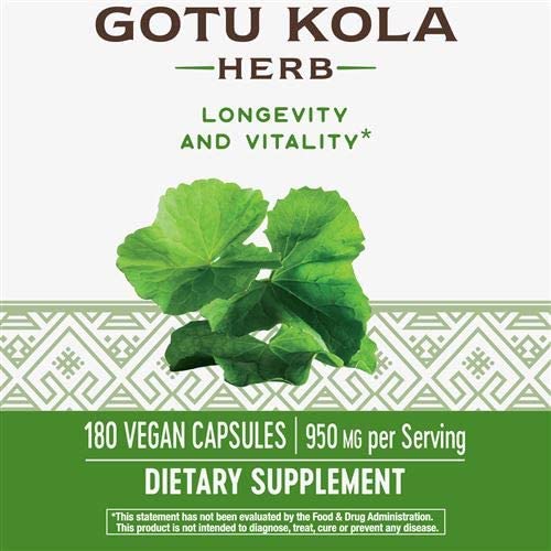 Nature's Way Gotu Kola Herb Capsules, 180 Count