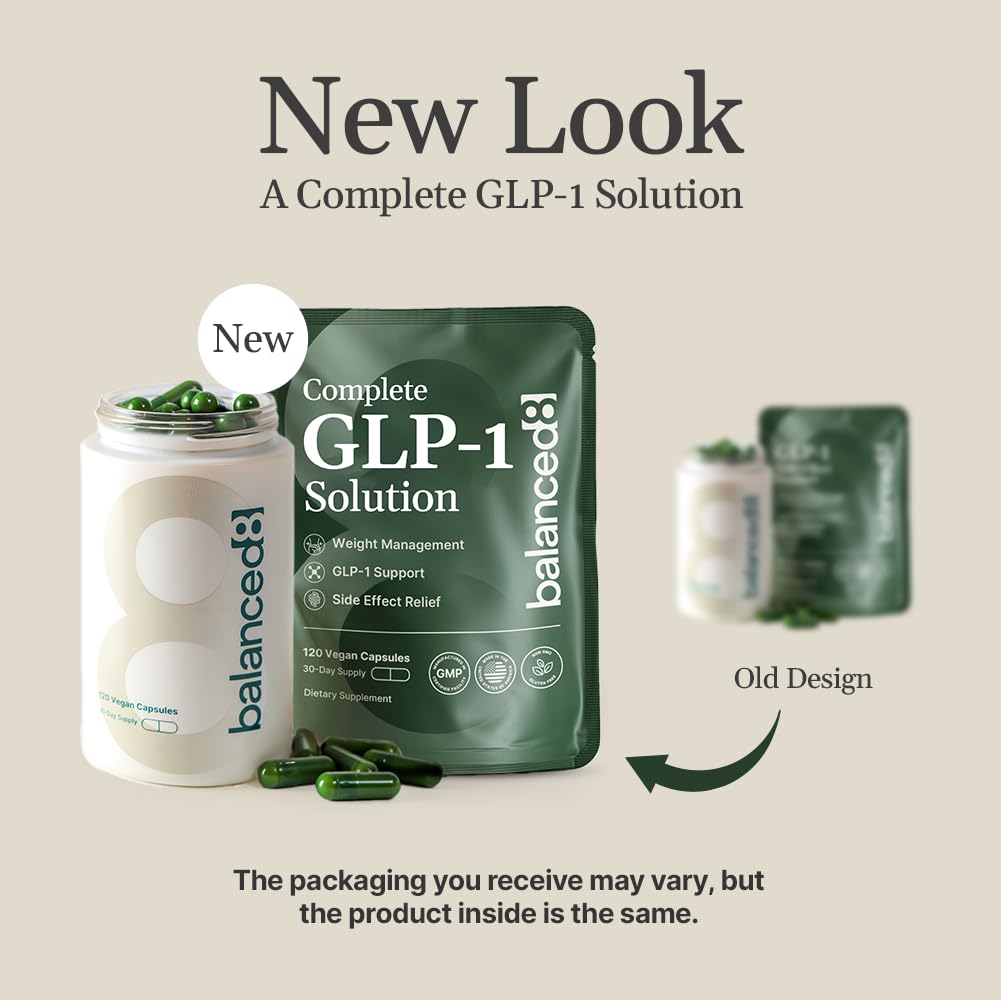 balanced8 GLP-1 Support Supplement Capsules, 120 Count