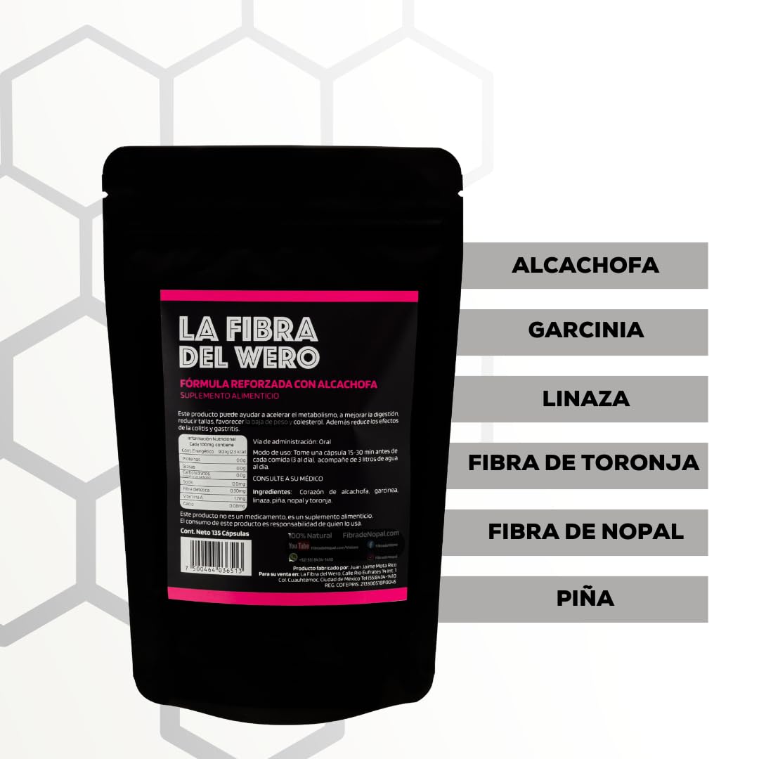 La Fibra del Wero Cactus Fiber with Artichoke Capsule 1 Count