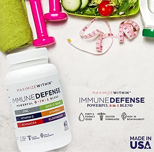 Maximum Slim Powerful 6-in-1 Immune Support Capsules, 60 Count