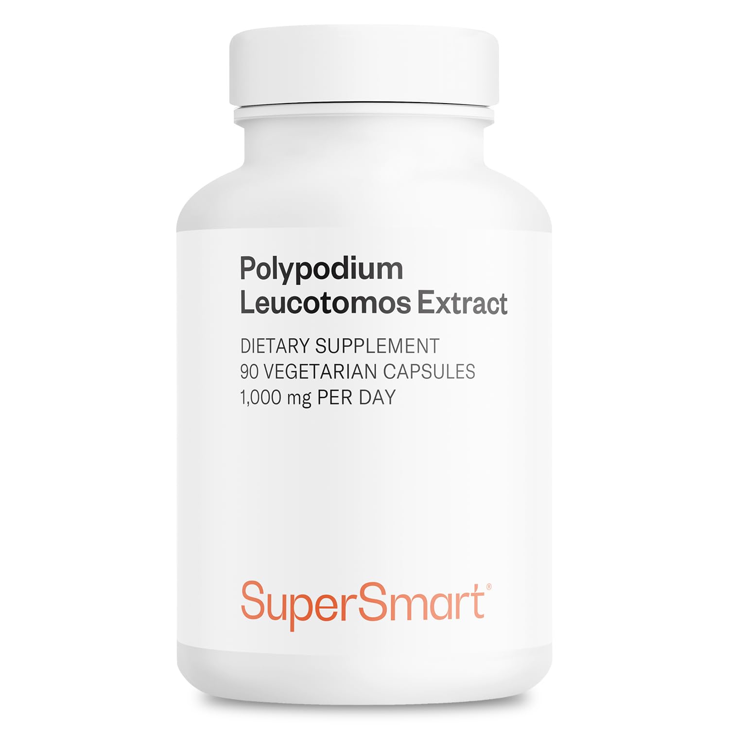 Supersmart Polypodium Leucotomos Extract 1000 mg per Day Capsule, 90 Capsules