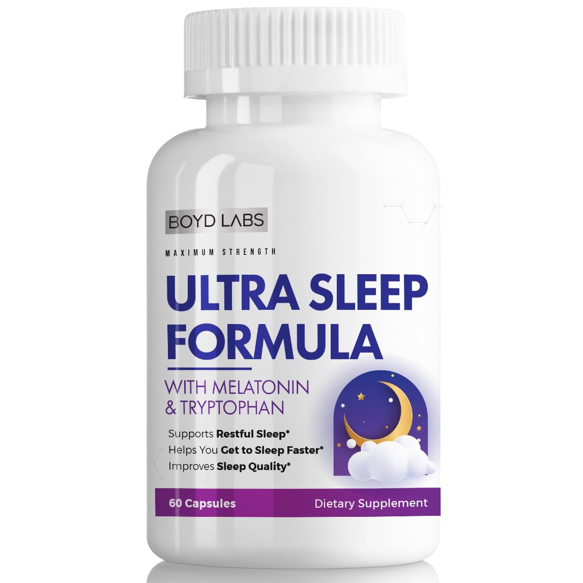 Boyd Labs Ultra Sleep Formula with Melatonin and L-Tryptophan, 60 Capsules