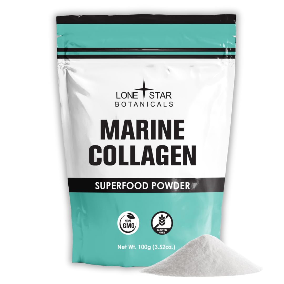 Lone Star Botanicals Marine Collagen Powder, 3.7 Ounce