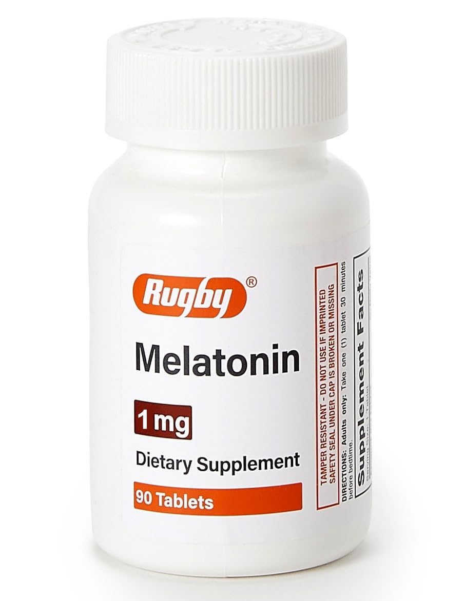 AmeriCan Goods Melatonin 1mg Dietary Supplement Natural Sleep Aid Unflavored Tablets 90