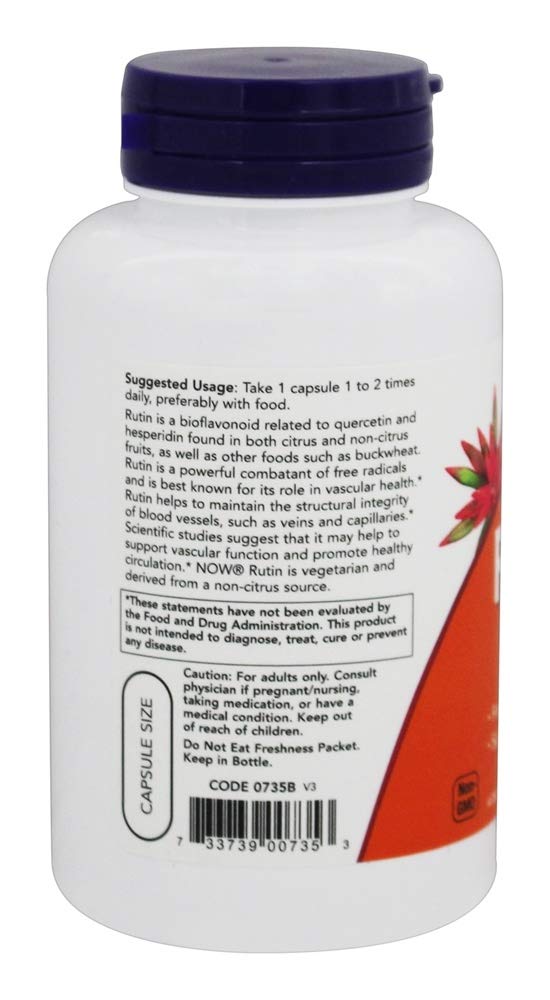 NOW Foods Rutin 450 mg Capsule 1 Count