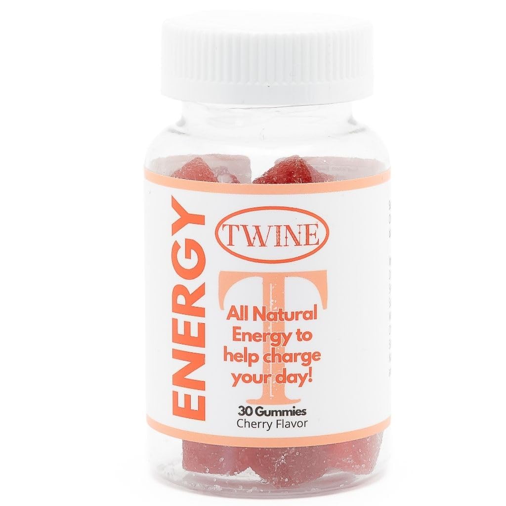 TWINE Energy Gummies with Vitamin B12, Ginseng & Ginkgo Biloba – 30 Count