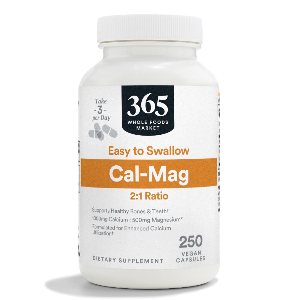 365 by Whole Foods Market Cal-Mag 2:1 Ratio Capsules, 250 Count