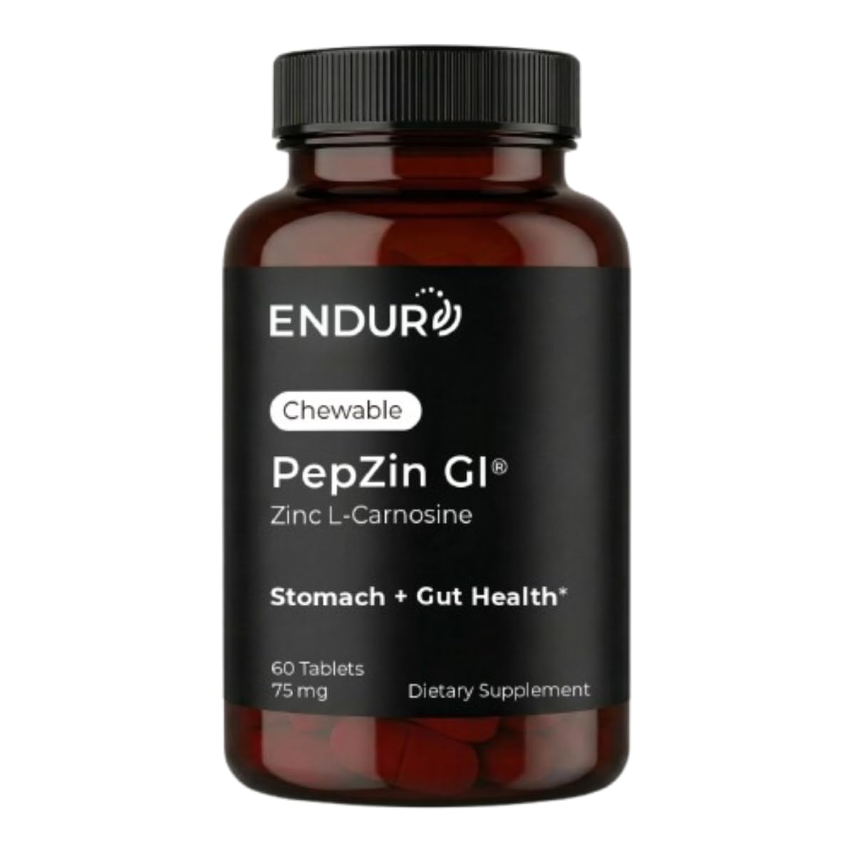 Endurance Products Pep-Zin GI Zinc Carnosine Chewable, PepZinGI® Tablet, 60 Tablets