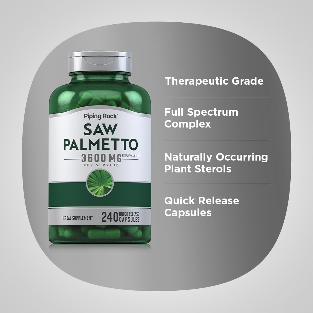 Piping Rock Saw Palmetto Extract 240 Capsules