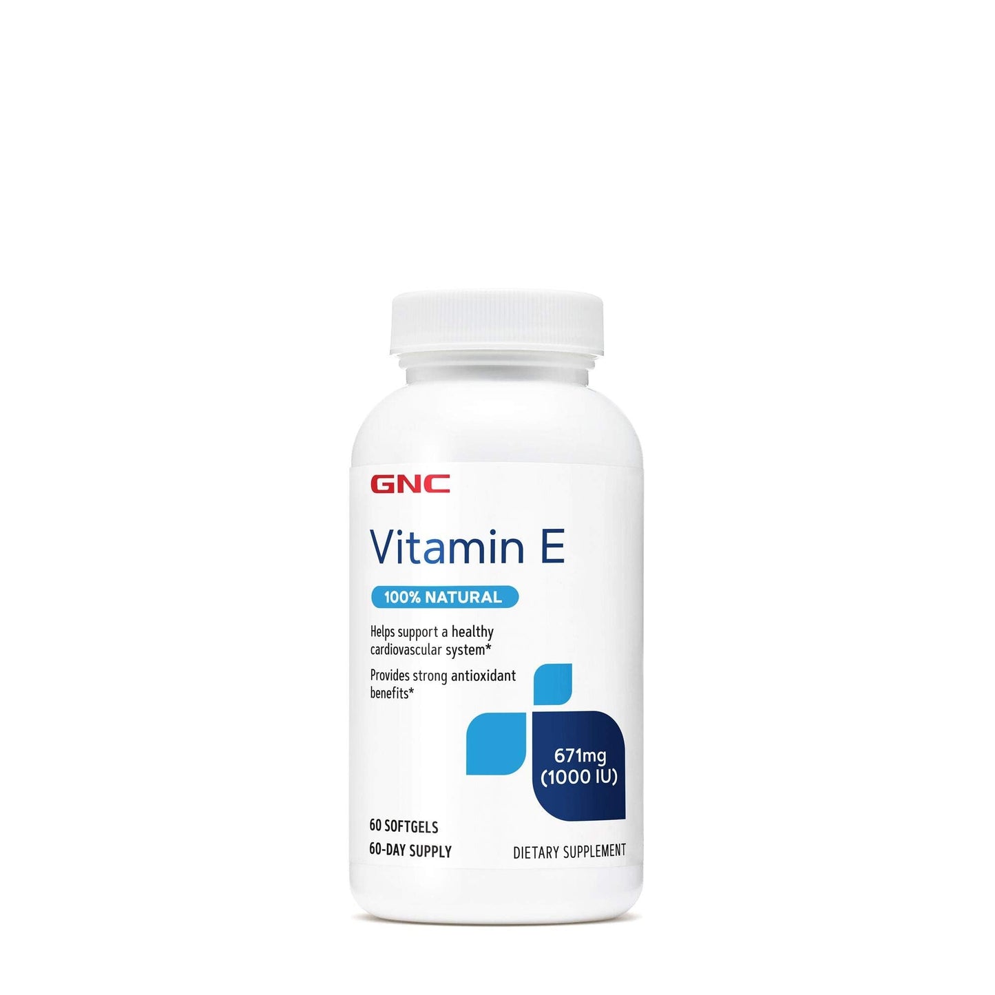 GNC Vitamin E 100% Natural 1000IU Softgels 60
