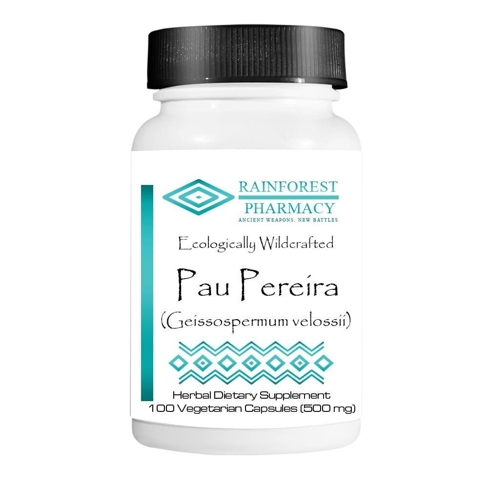 HOPESO Rainforest Pau Pereira 500 mg Vegetarian Capsules, 100 Count