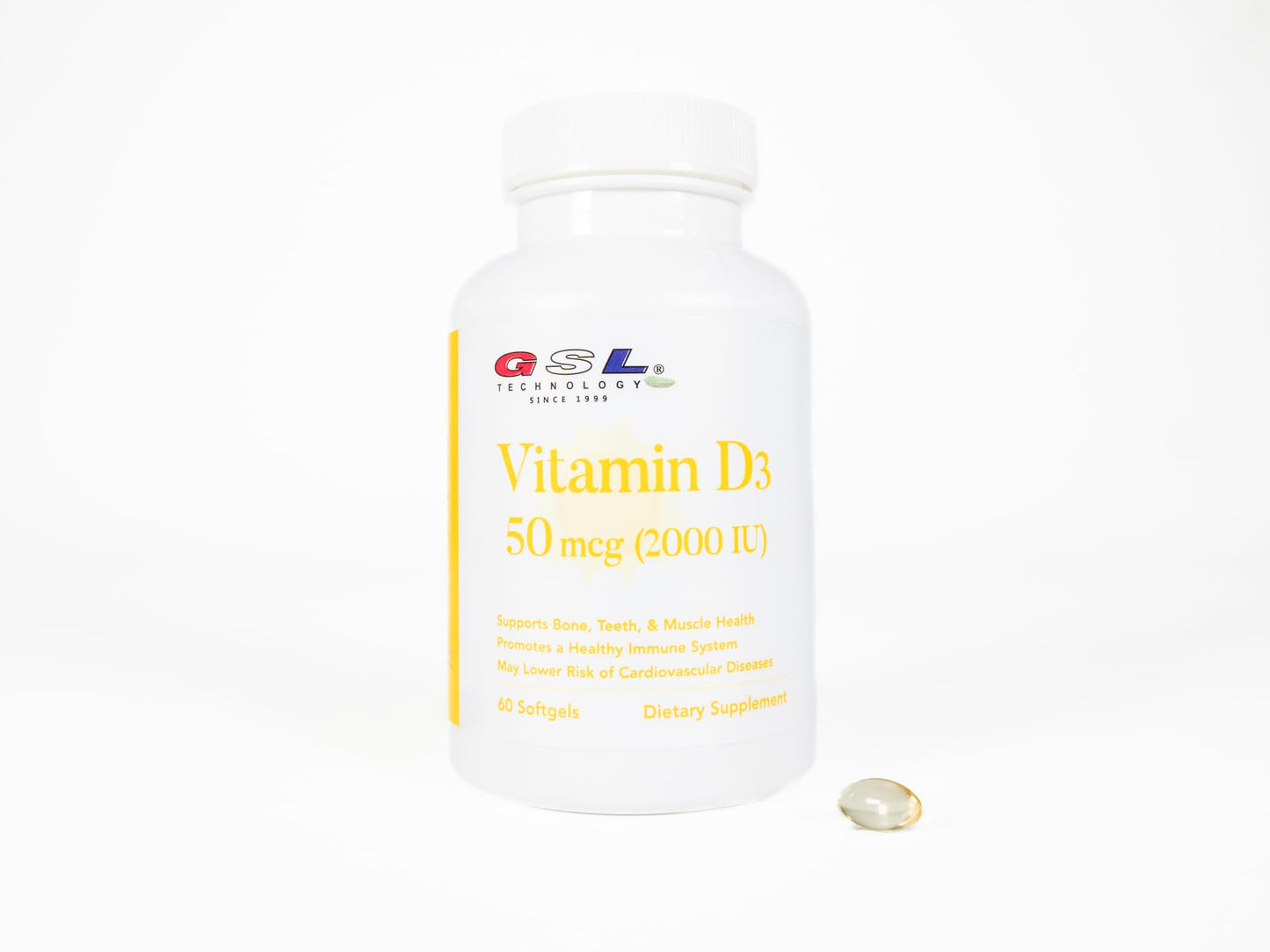 GSL Technology Vitamin D3 Softgel 60 Softgels