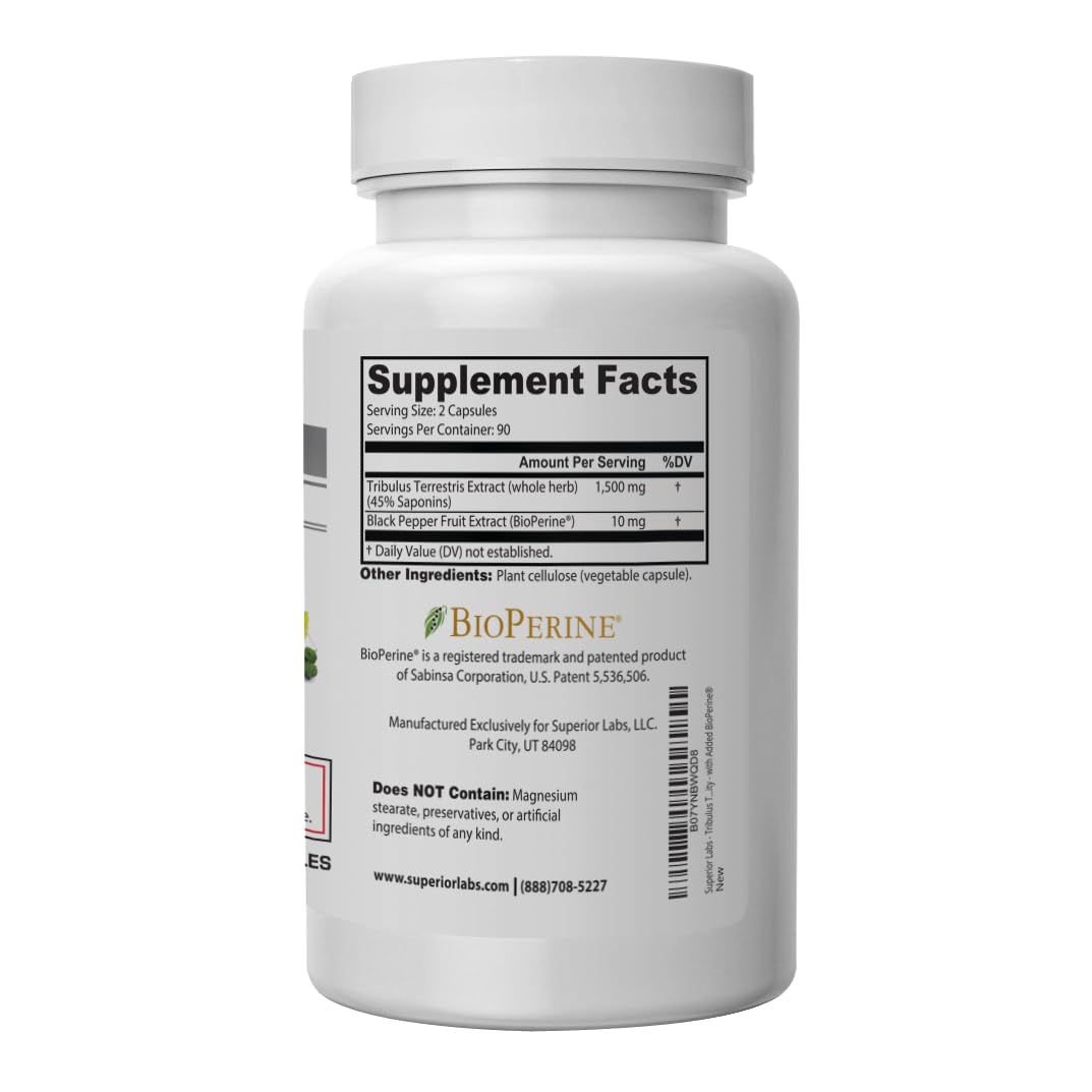 Superior Labs Tribulus Terrestris, 180 Capsules