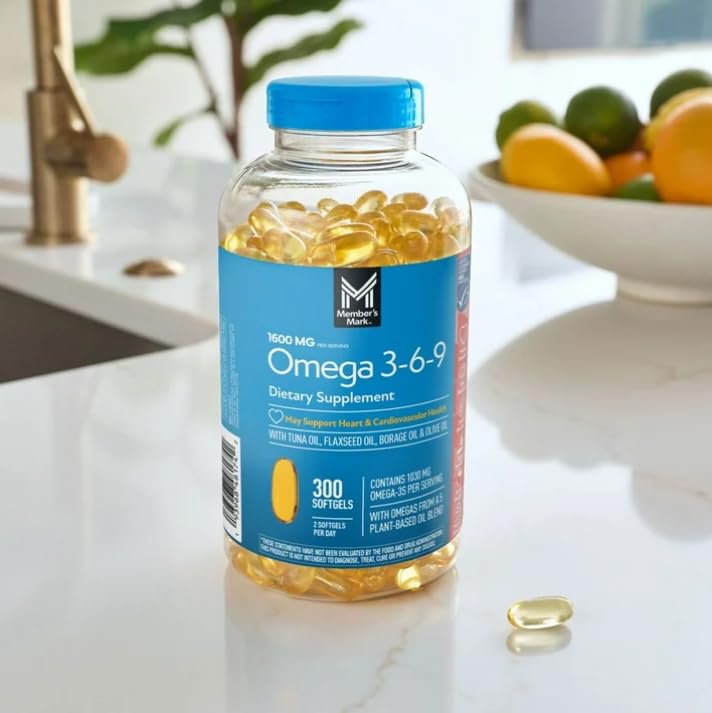 Generic Omega 3-6-9 with Sustainably Sourced Tuna Oil Softgels, 300