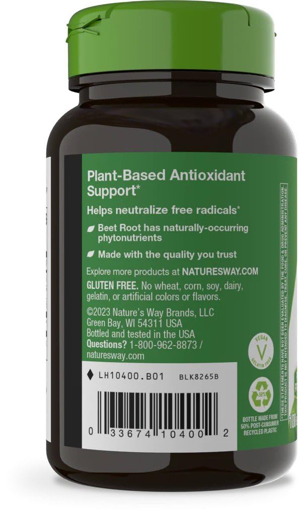 Nature's Way Beet Root Capsules, 200 Capsules