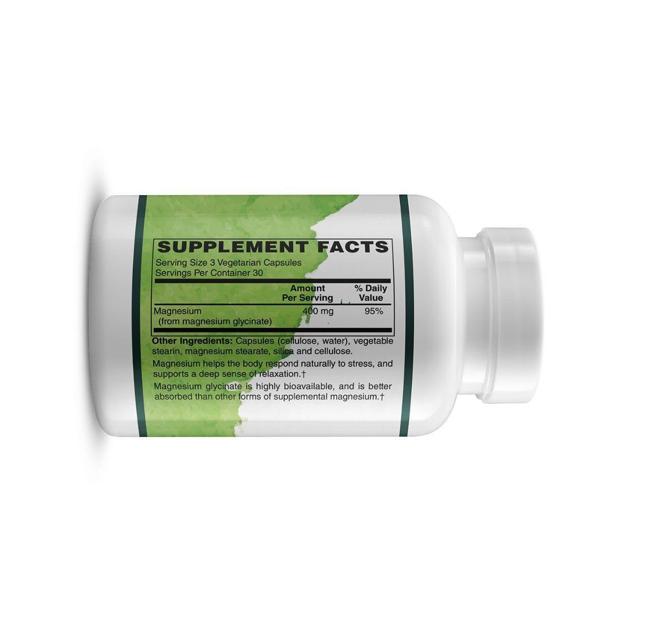 Herbal Connections Magnesium Glycinate Capsules 90 Count