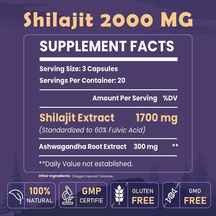 Elikadur Shilajit Capsules 60 Count