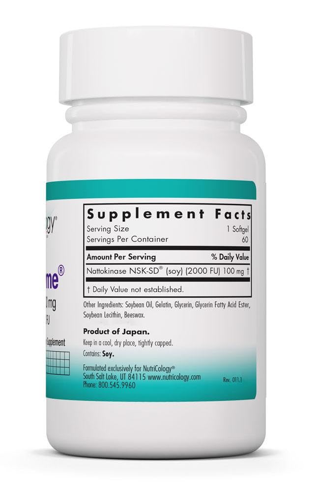 Allergy Research Group NutriCology NattoZyme 100 mg Softgel, 60 Softgels
