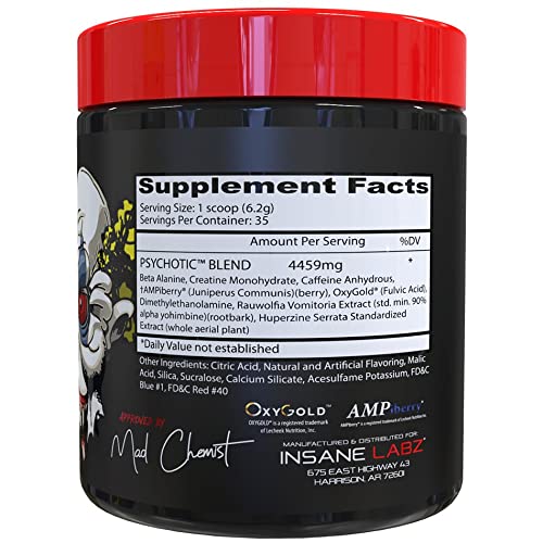 Insane Labz Psychotic Pre Workout Powder 7.6