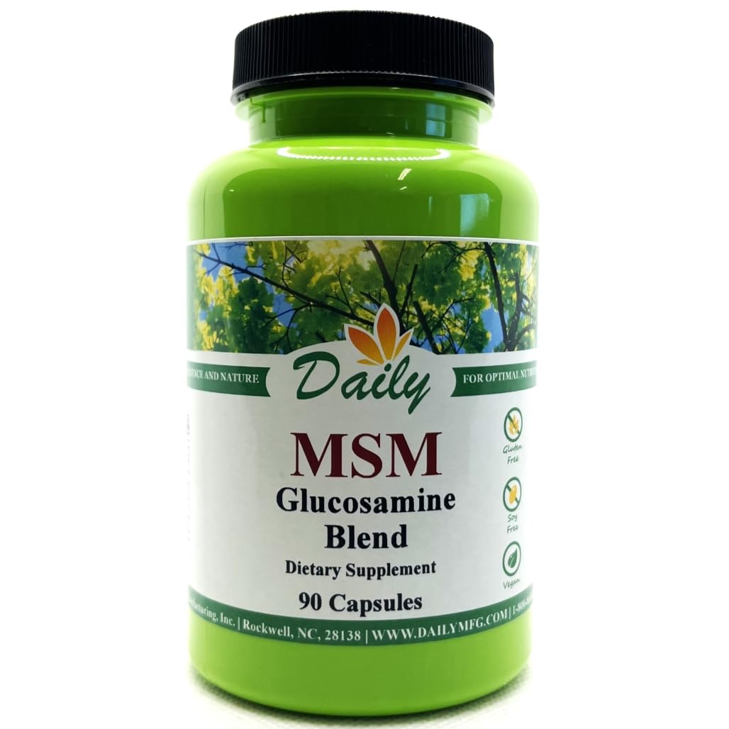 Daily Manufacturing MSM Glucosamine Blend Capsules, 90 Count