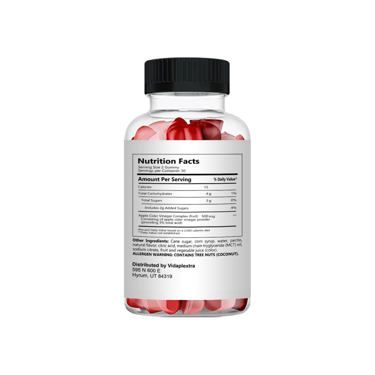 VIDAPLEXTRA All Star Keto ACV Gummies, 120 Gummies