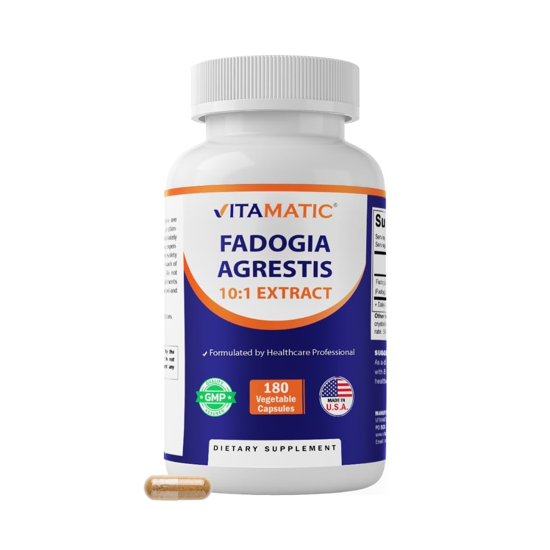 Vitamatic Fadogia Agrestis 10:1 Extract 600 mg Capsule, 180 Count