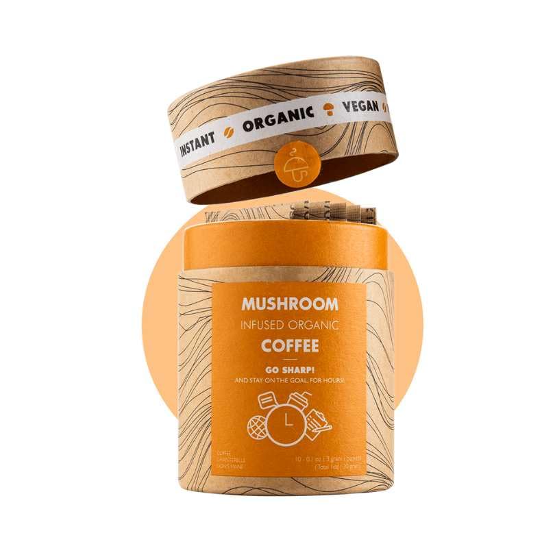 Mushroom Cups GoTireless Coffee Powder 1.06 Ounce