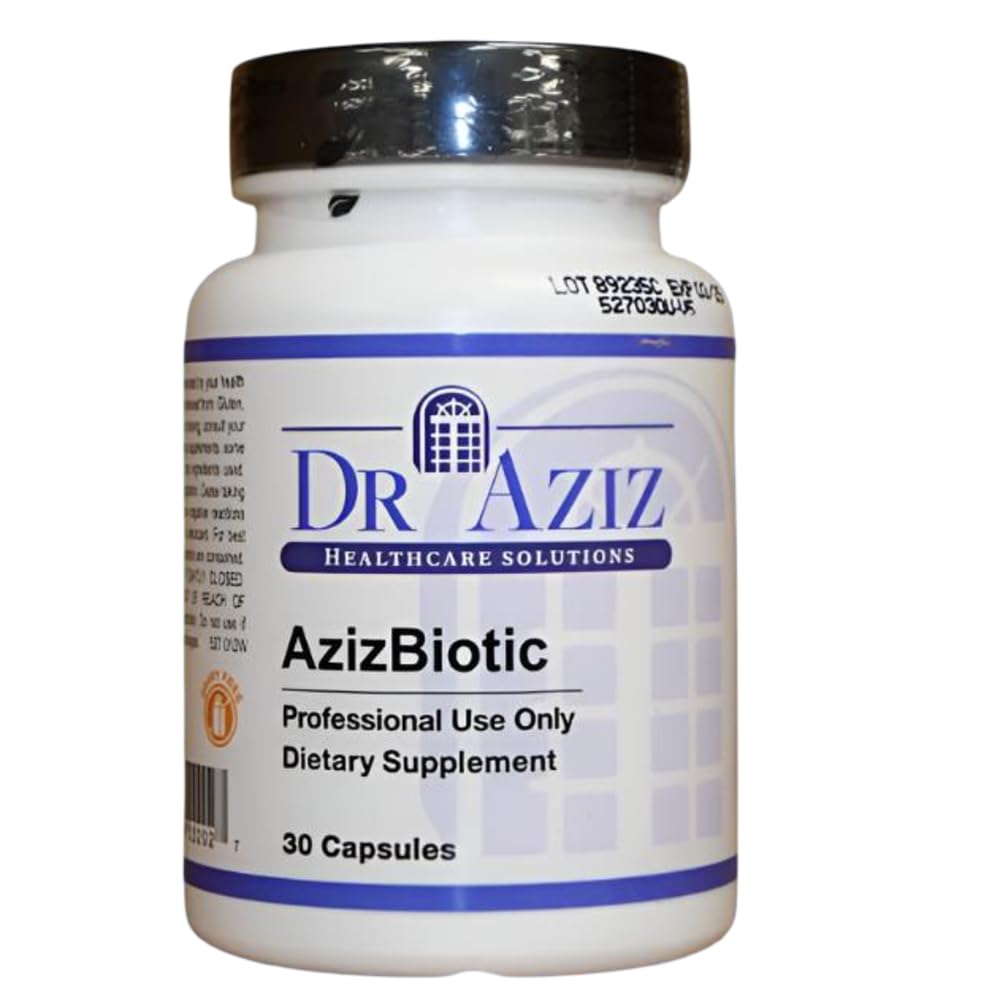 Dr Aziz AzizBiotic Probiotic Supplement for Gut Health with 7 Strains & BioShield Technology Capsule, 30 Capsules