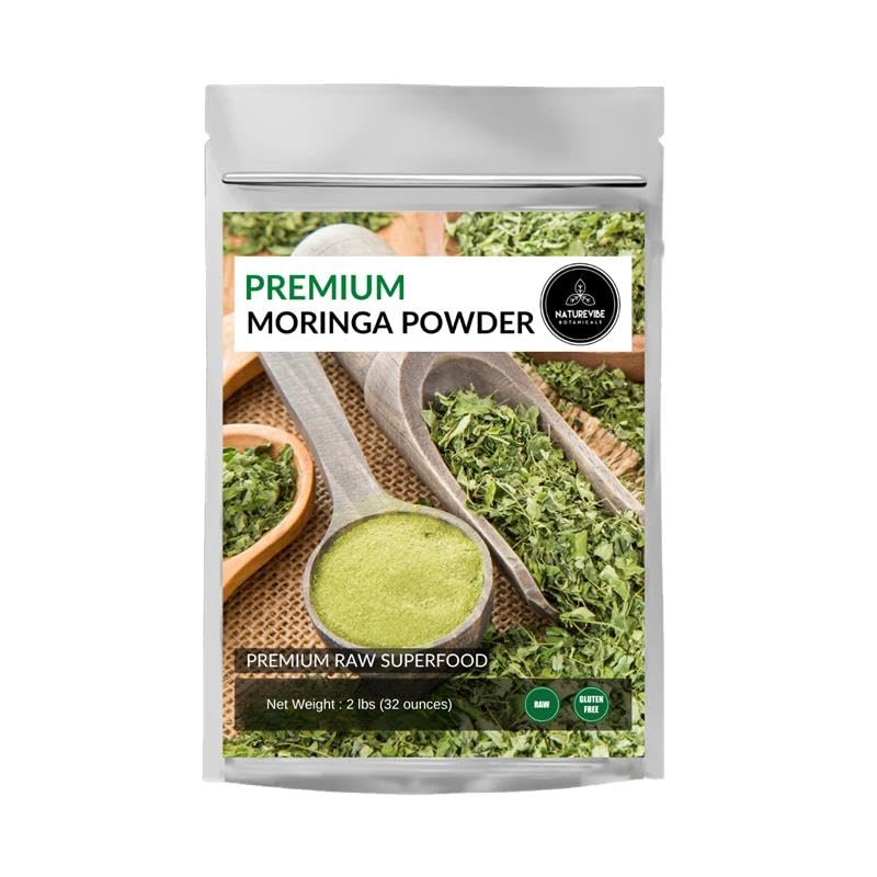 Naturevibe Botanicals Moringa Green Leaf Powder, 32 Ounces