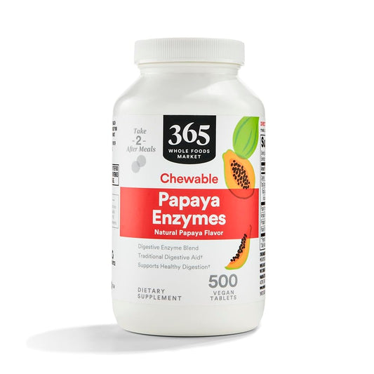365 by Whole Foods Market Papaya Enzymes Chewables, 500 Count