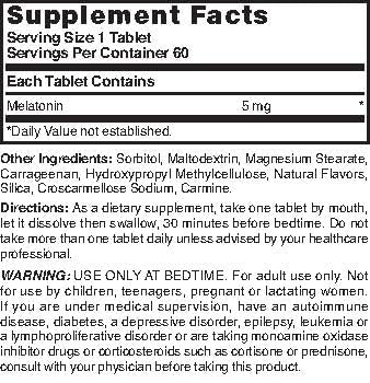 Nature's Blend Melatonin 5 mg 60 Tablets
