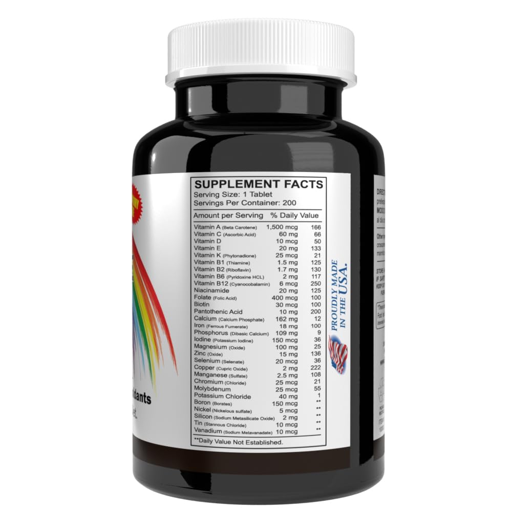 Sunshine Naturals Complete Vitamin Complex Dietary Supplement with Beta Carotene Tablets, 2 Pack
