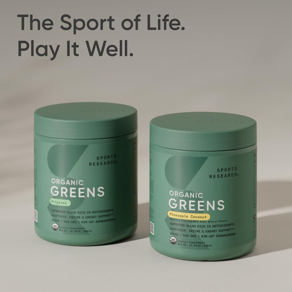 Sports Research Organic Greens Superfood Powder 11.64 Ounce