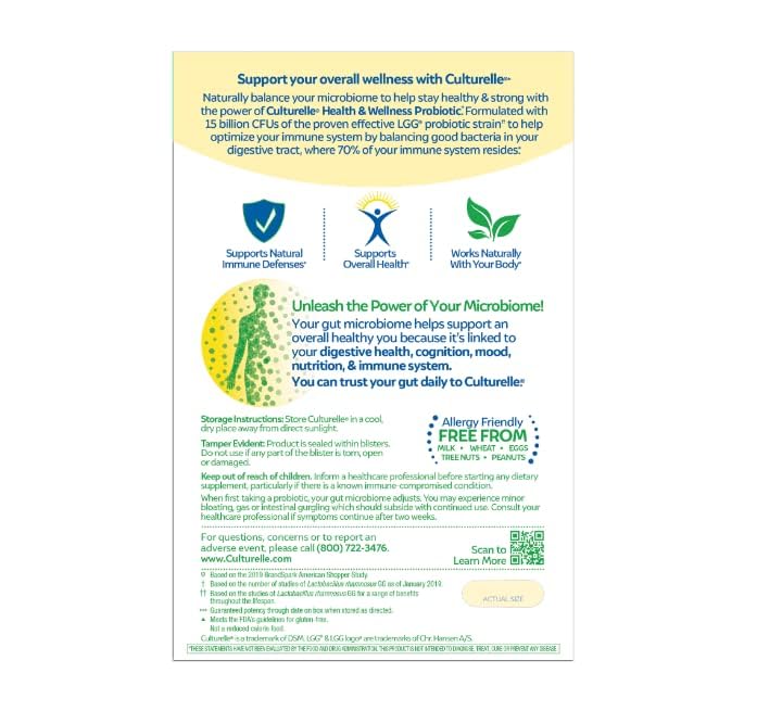 Culturelle Natural Health & Wellness Capsules 30 Count
